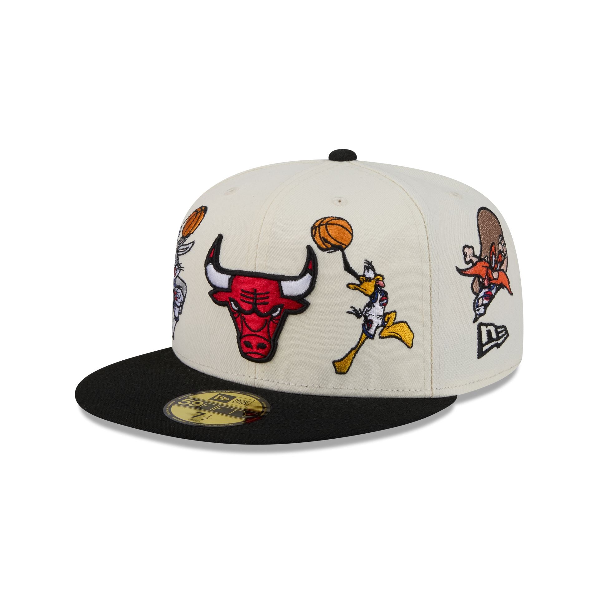 Space Jam x Chicago Bulls Tune Squad Chrome White 59FIFTY Fitted
