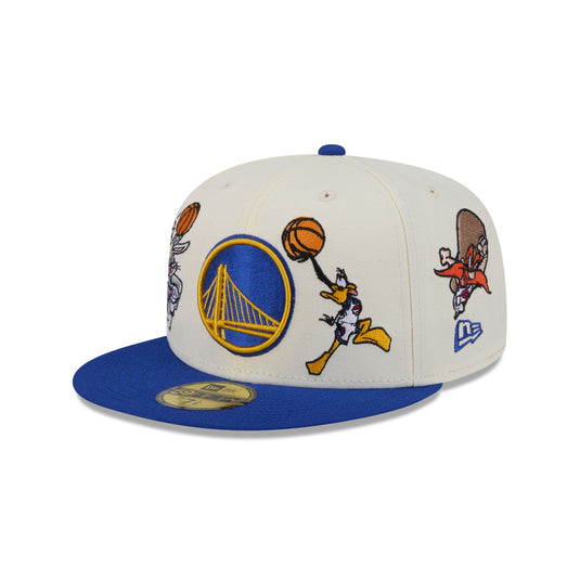 Space Jam x Golden State Warriors Tune Squad Chrome White 59FIFTY Fitted Hat - New Era Cap