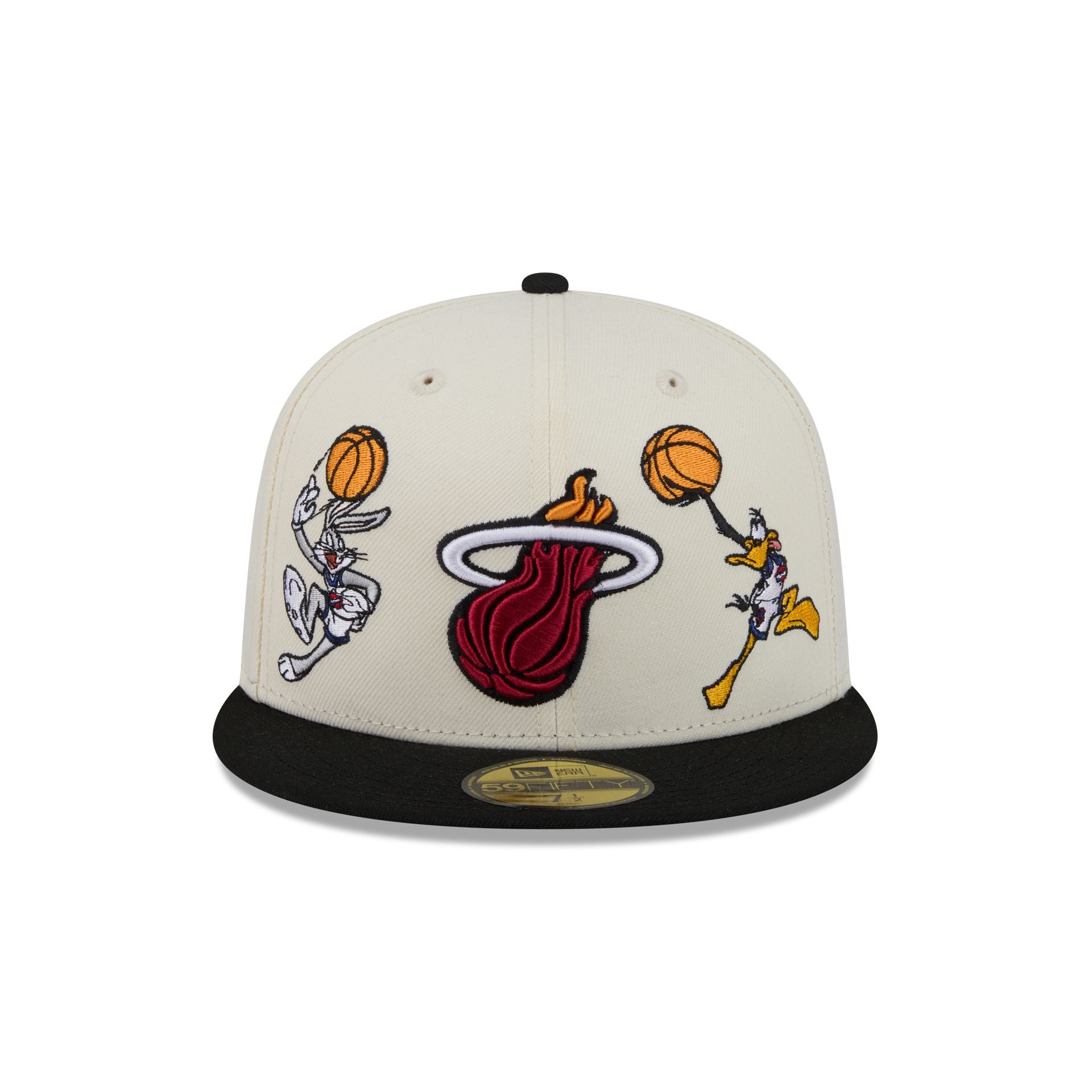 キャップ #1010 Space Jam x Miami Heat Tune Squad Chrome White 59FIFTY Fitted Hat