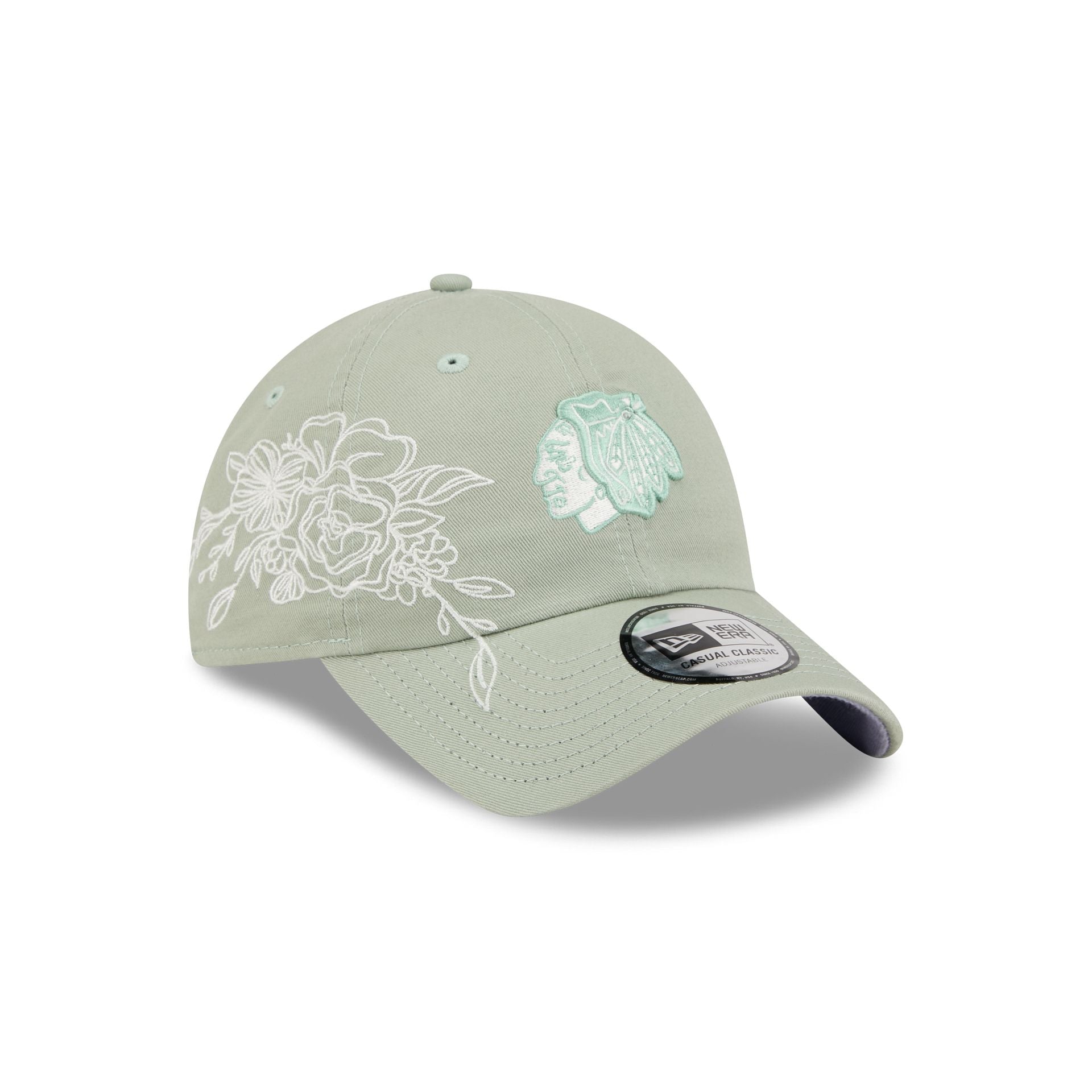 Chicago Blackhawks Stitched Flowers Casual Classic Adjustable Hat