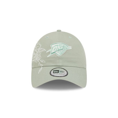 Oklahoma City Thunder Stitched Flowers Casual Classic Adjustable Hat