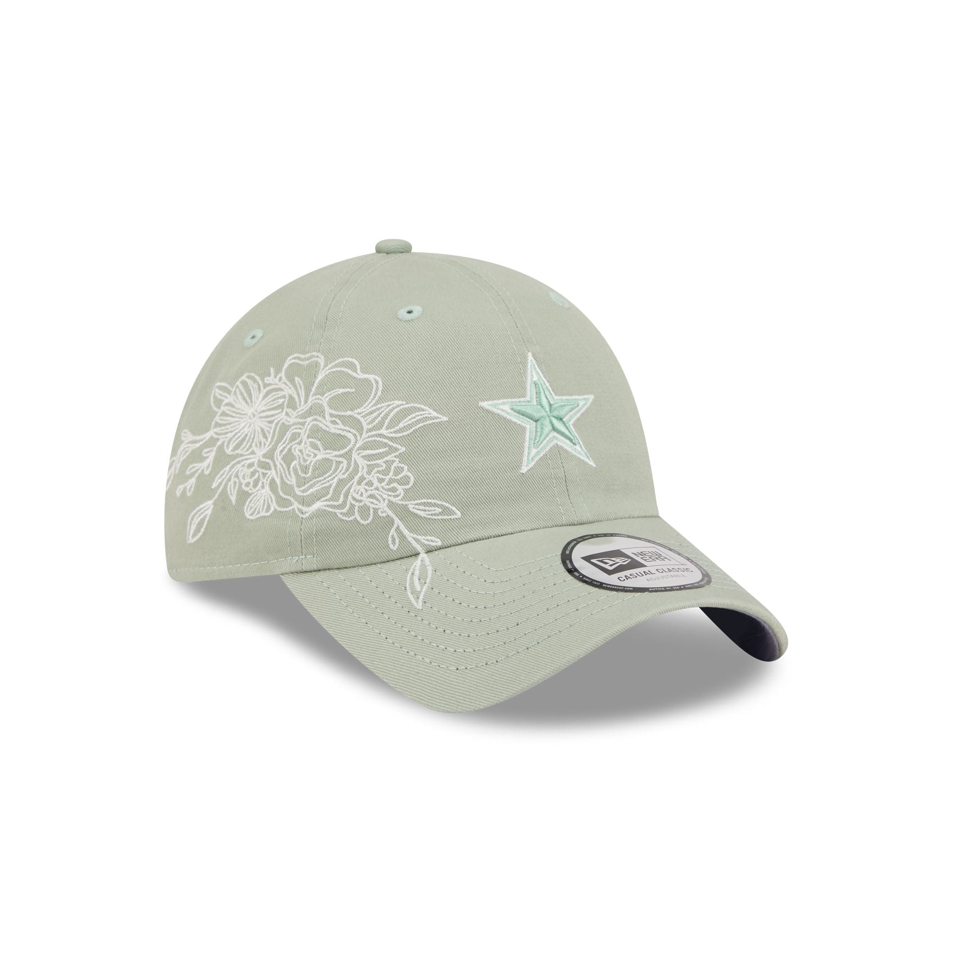 Dallas Cowboys Stitched Flowers Casual Classic Adjustable Hat