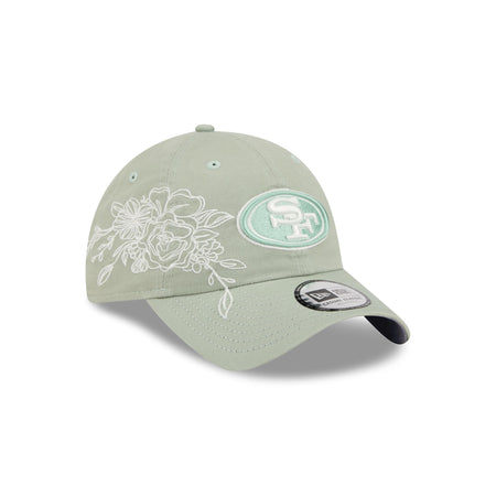 San Francisco 49ers Stitched Flowers Casual Classic Adjustable Hat