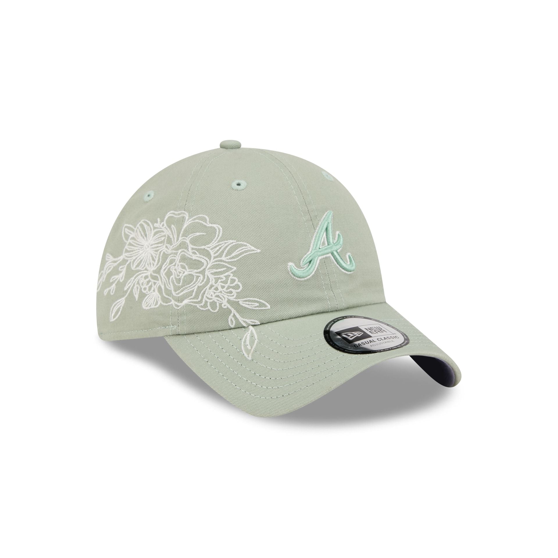 Atlanta Braves Stitched Flowers Casual Classic Adjustable Hat