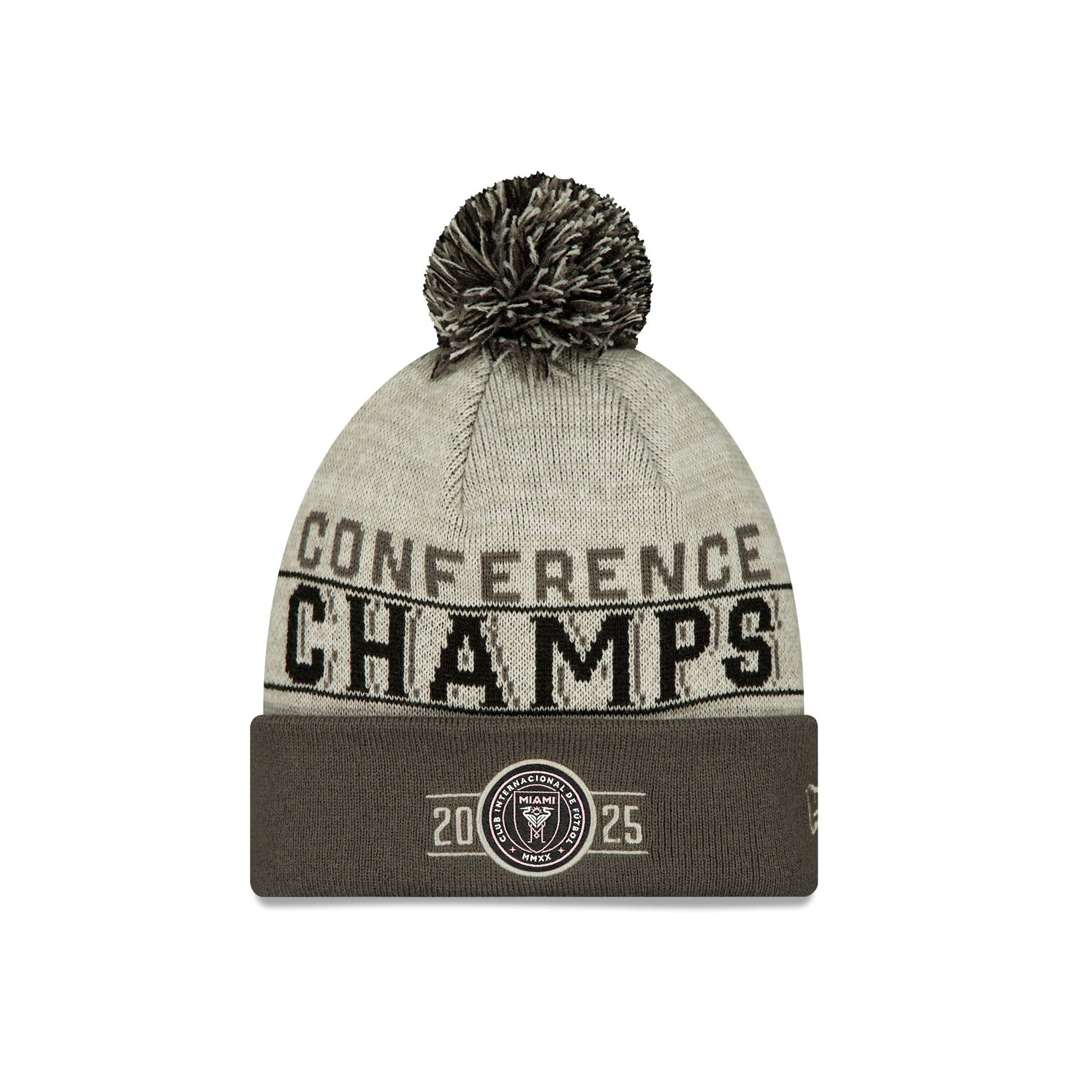 Inter Miami 2025 Conference Champions Pom Knit Hat
