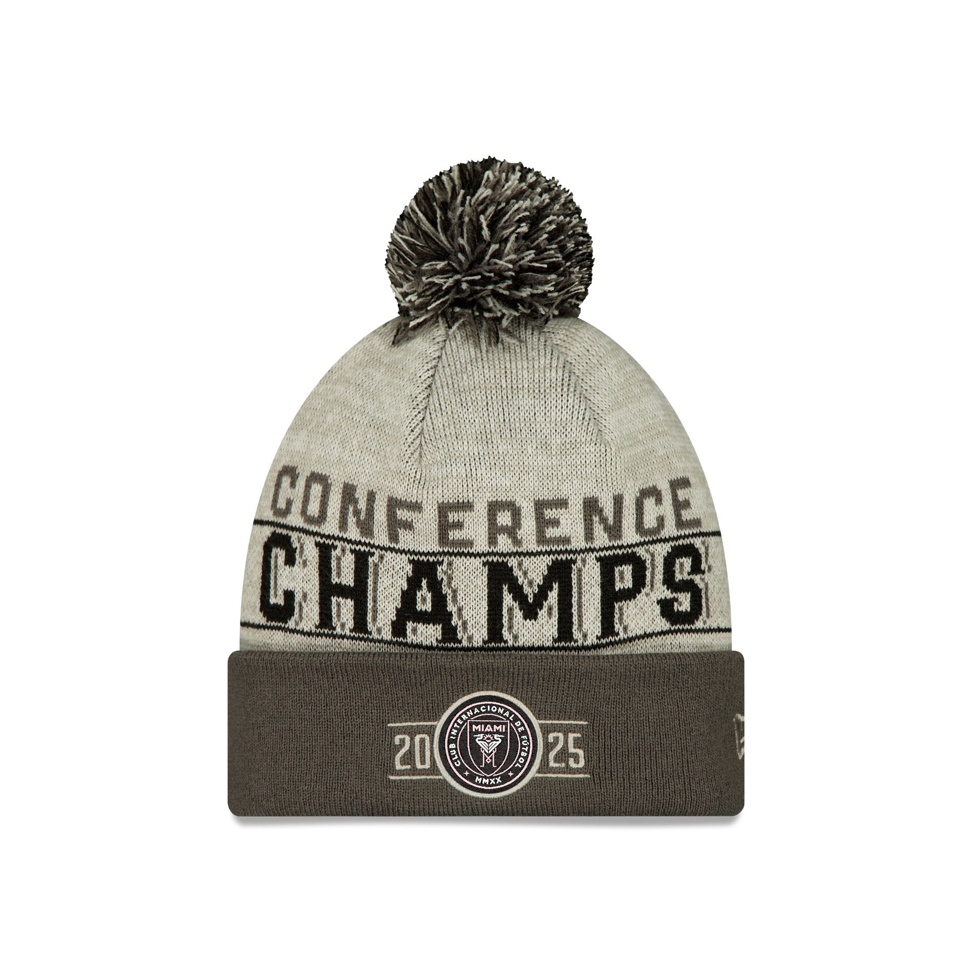 Inter Miami 2025 Conference Champions Pom Knit Hat