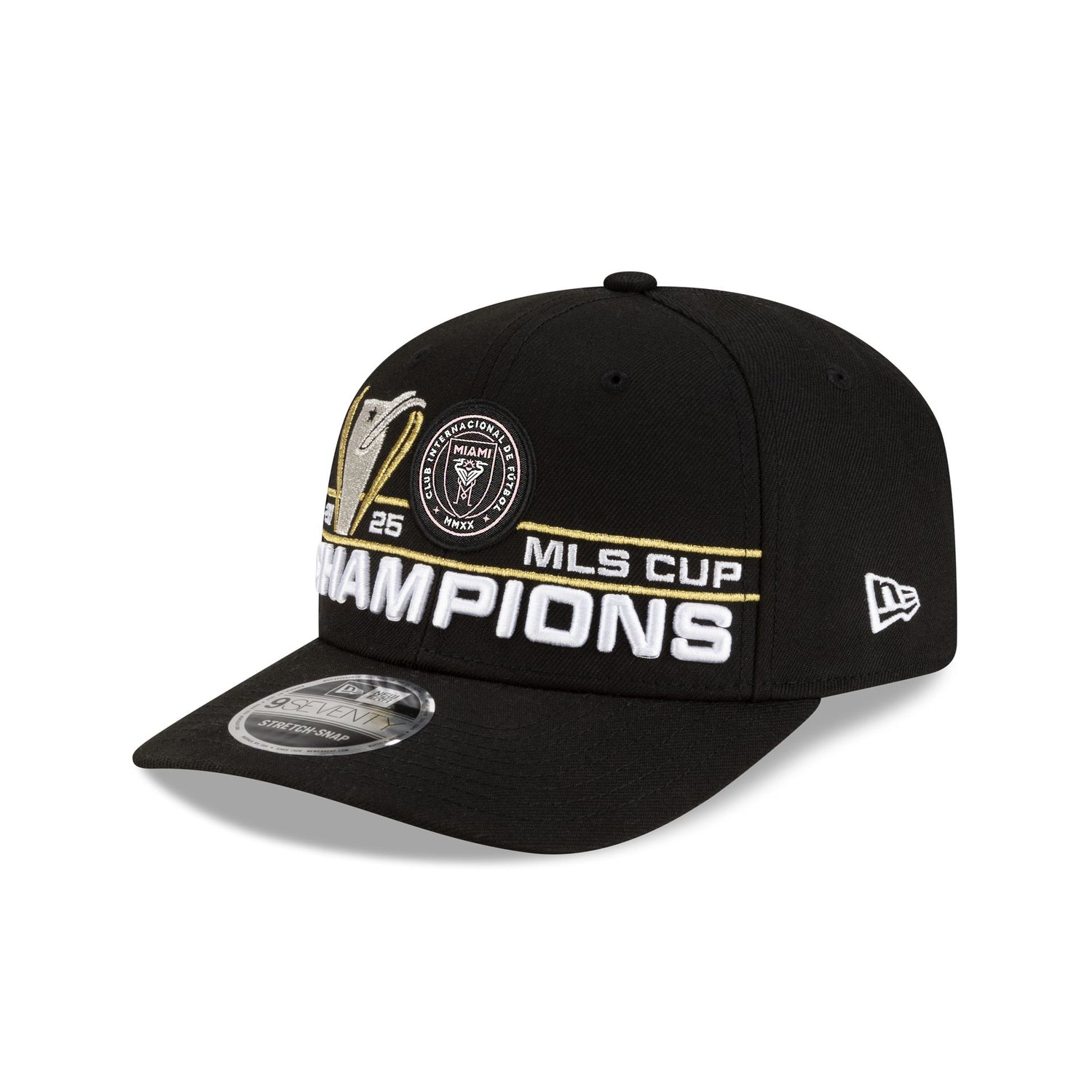 Inter Miami 2025 Cup Champions 9SEVENTY Stretch-Snap Hat