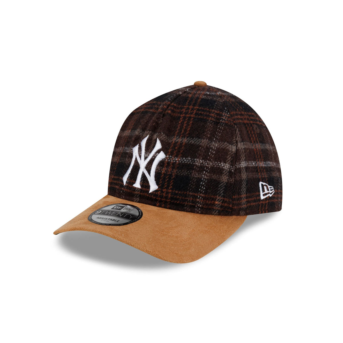 New York Yankees Plaid Suede Green 9TWENTY A-Frame Adjustable Hat