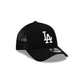Los Angeles Dodgers Side Script Black 9FORTY A-Frame Trucker Hat