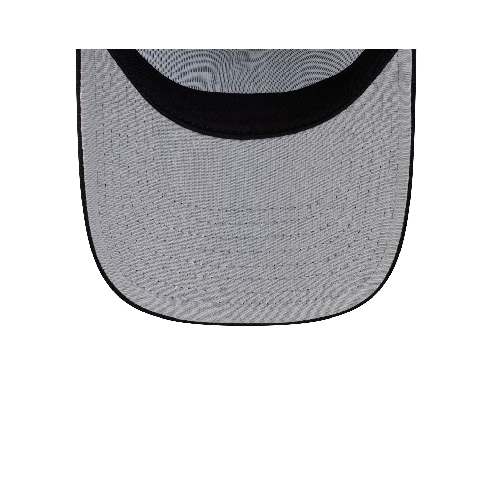 Los Angeles Dodgers Side Script Black 9FORTY A-Frame Trucker Hat