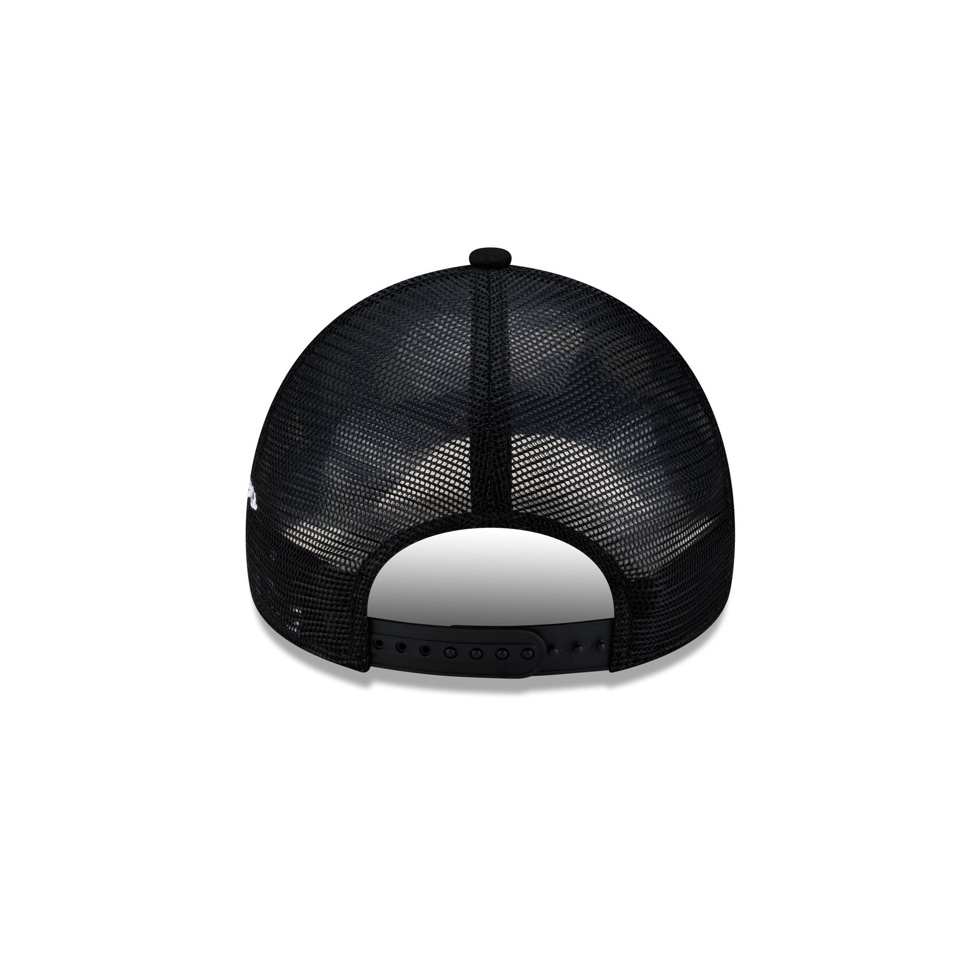 Chicago Bears Side Script Black 9FORTY A-Frame Trucker Hat