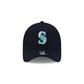 Seattle Mariners Side Script 9FORTY A-Frame Trucker Hat