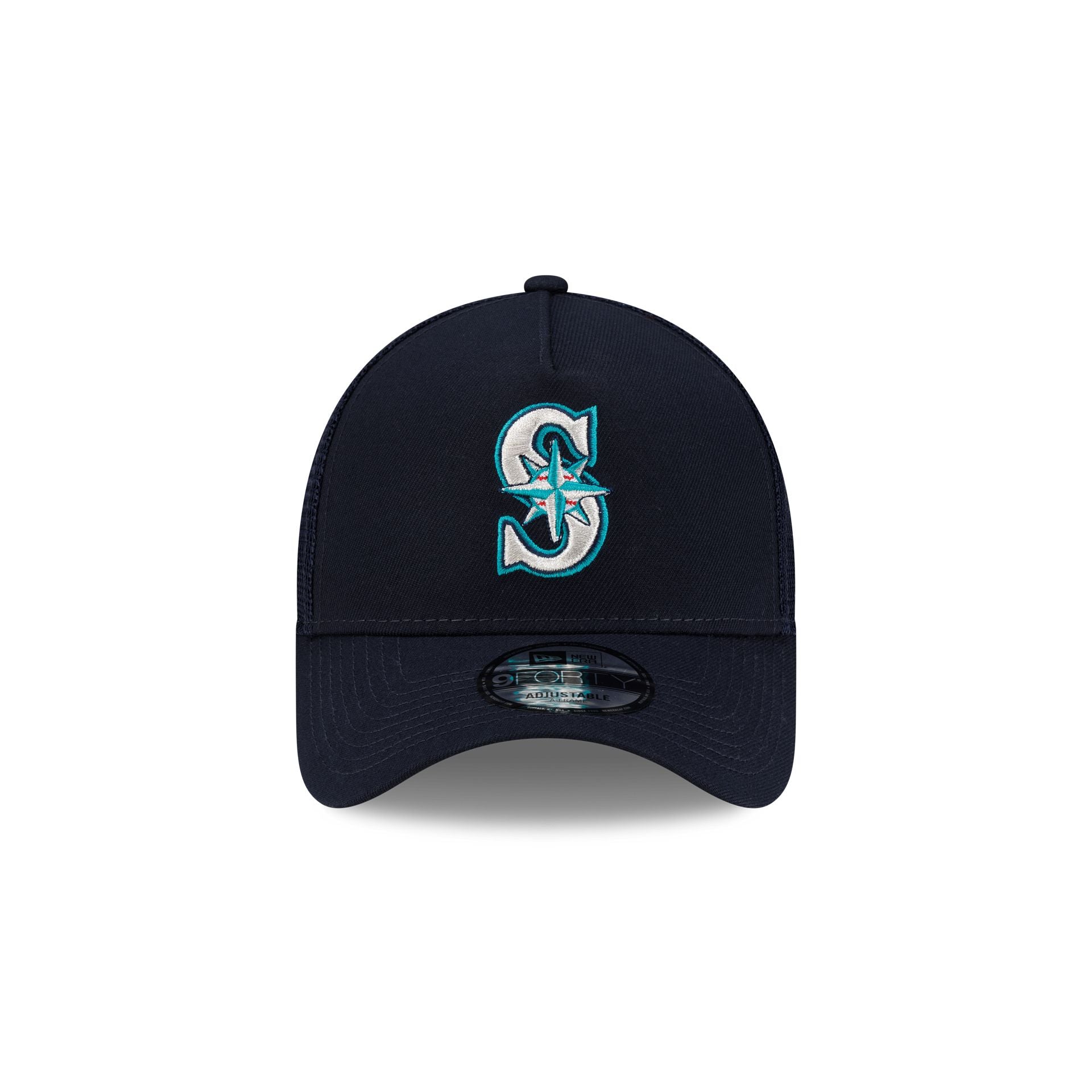 Seattle Mariners Side Script 9FORTY A-Frame Trucker Hat