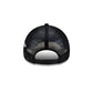 Chicago Bulls Side Script Black 9FORTY A-Frame Trucker Hat