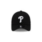 Philadelphia Phillies Side Script Black 9FORTY A-Frame Trucker Hat