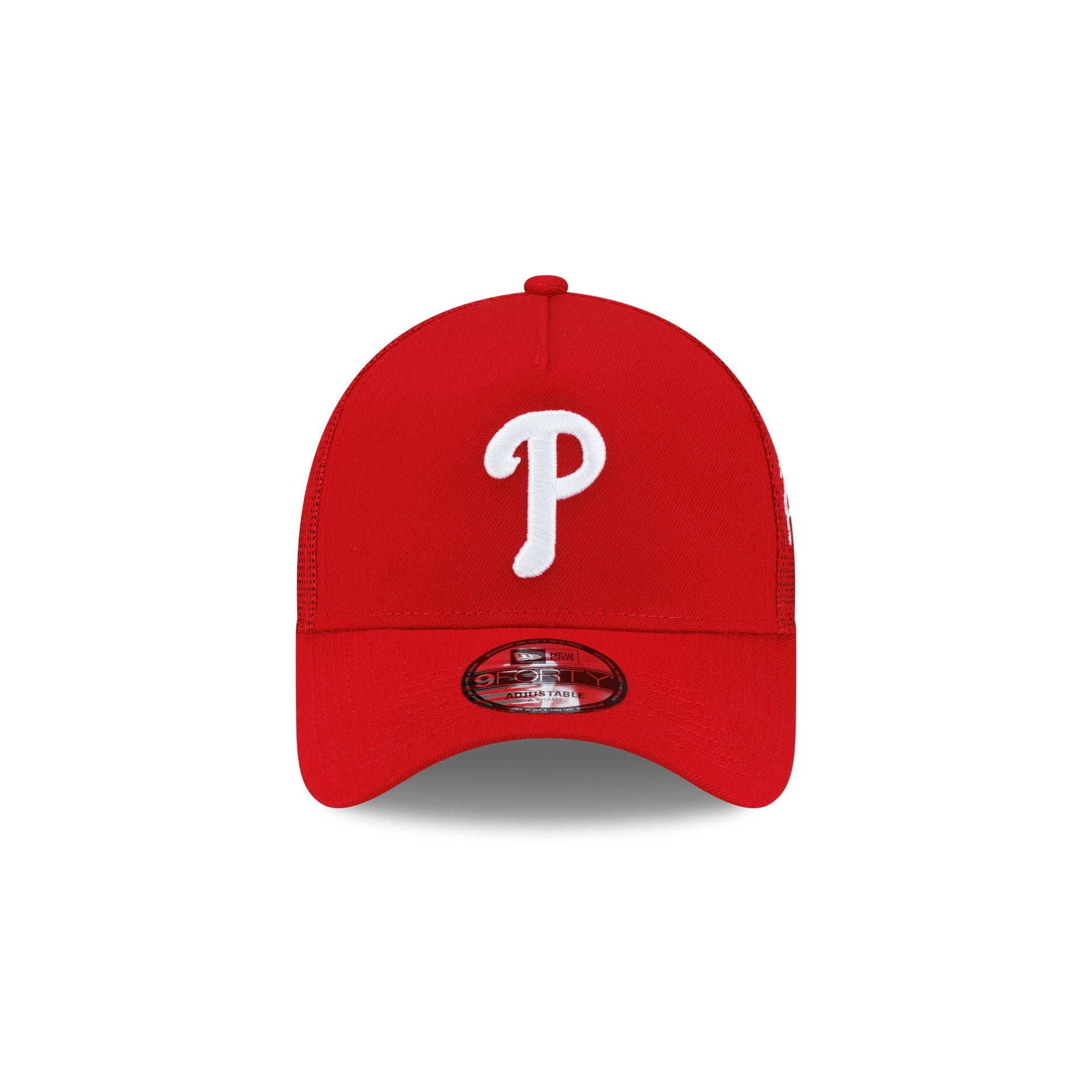 Philadelphia Phillies Side Script 9FORTY A-Frame Trucker Hat