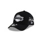 Los Angeles Lakers Side Script Black 9FORTY A-Frame Trucker Hat
