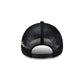 Los Angeles Lakers Side Script Black 9FORTY A-Frame Trucker Hat