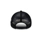 Seattle Mariners Side Script Black 9FORTY A-Frame Trucker Hat