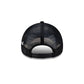 New York Knicks Side Script Black 9FORTY A-Frame Trucker Hat