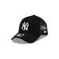 New York Yankees Side Script Black 9FORTY A-Frame Trucker Hat