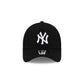 New York Yankees Side Script Black 9FORTY A-Frame Trucker Hat