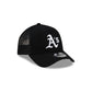 Athletics Side Script Black 9FORTY A-Frame Trucker Hat