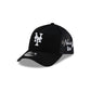 New York Mets Side Script Black 9FORTY A-Frame Trucker Hat