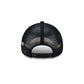 New York Mets Side Script Black 9FORTY A-Frame Trucker Hat