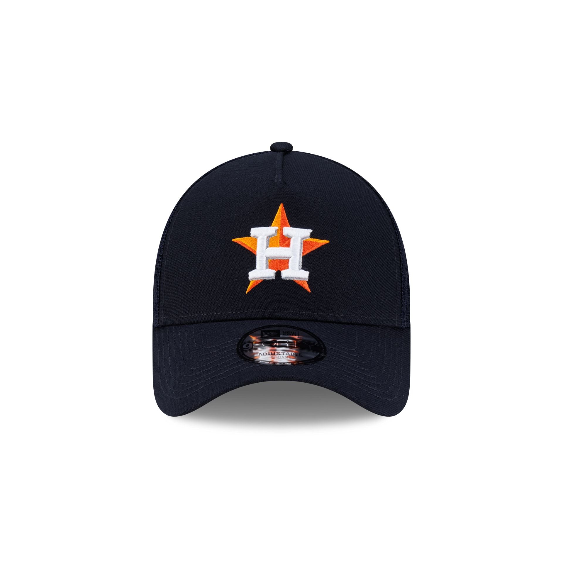 Houston Astros Side Script 9FORTY A-Frame Trucker Hat