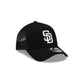 San Diego Padres Side Script Black 9FORTY A-Frame Trucker Hat