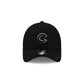 Chicago Cubs Side Script Black 9FORTY A-Frame Trucker Hat