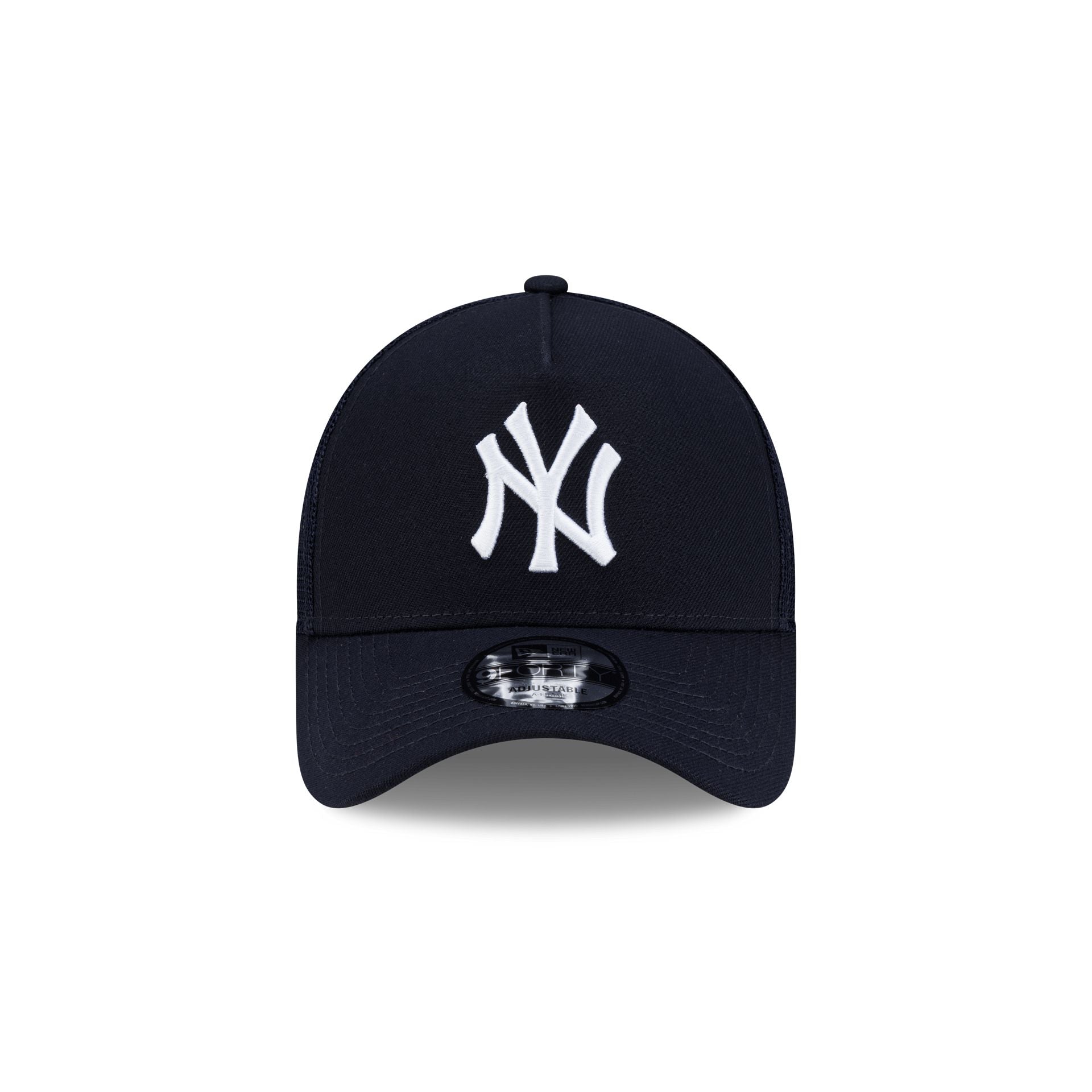 New York Yankees Side Script 9FORTY A-Frame Trucker Hat