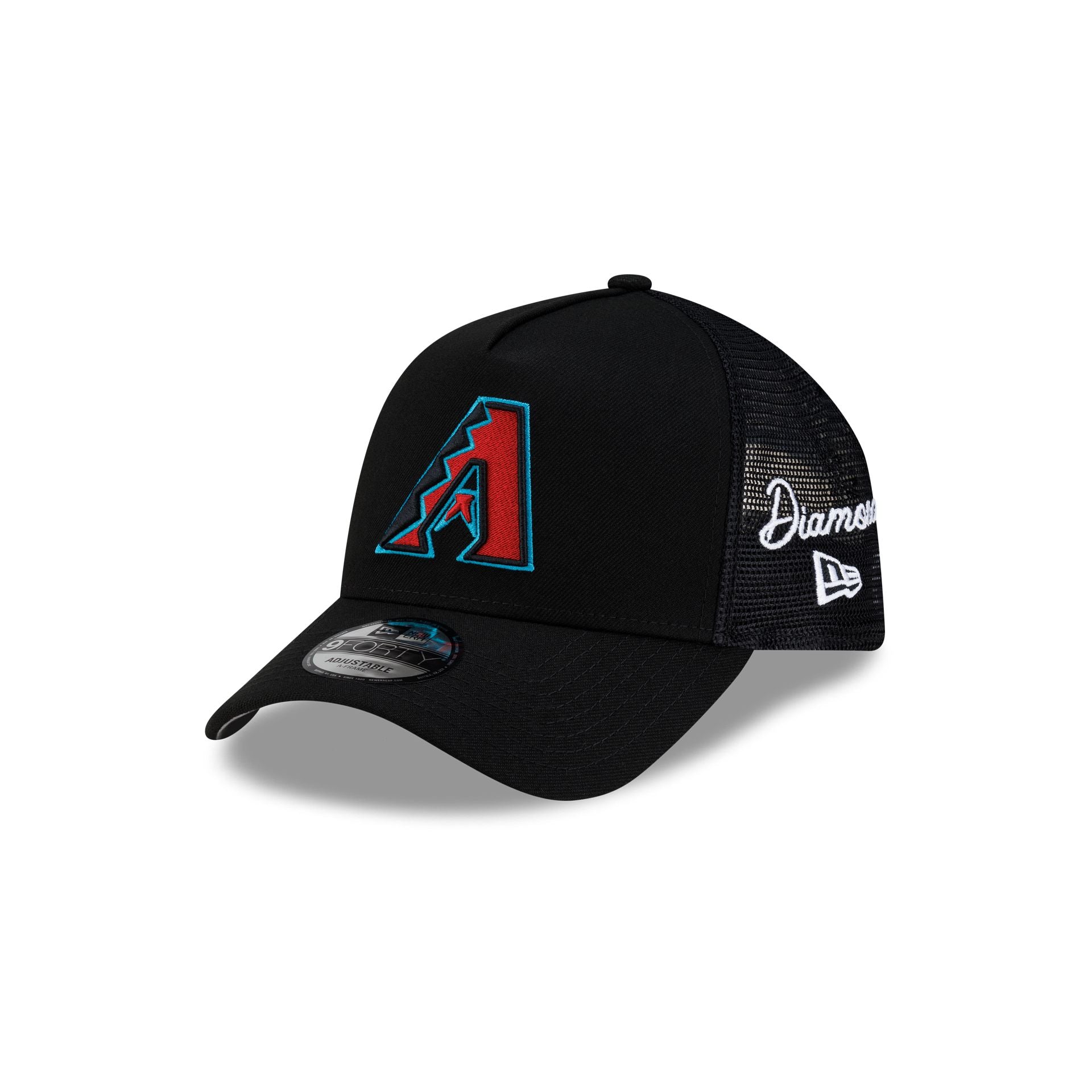 Arizona Diamondbacks Side Script 9FORTY A-Frame Trucker Hat – New Era Cap