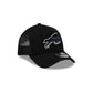 Buffalo Bills Side Script Black 9FORTY A-Frame Trucker Hat