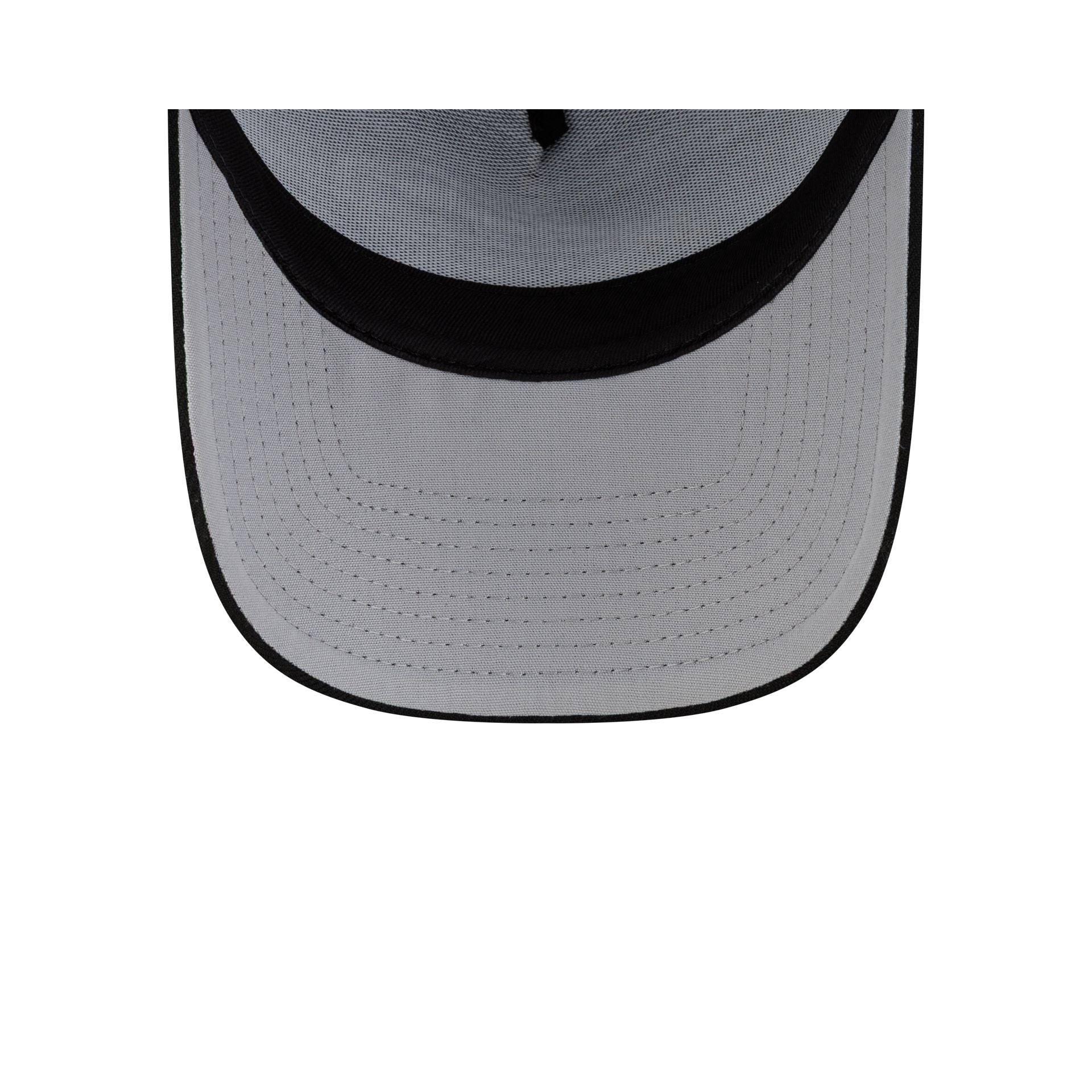 Buffalo Bills Side Script Black 9FORTY A-Frame Trucker Hat
