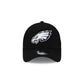 Philadelphia Eagles Side Script Black 9FORTY A-Frame Trucker Hat