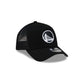 Golden State Warriors Side Script Black 9FORTY A-Frame Trucker Hat