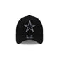 Dallas Cowboys Side Script Black 9FORTY A-Frame Trucker Hat