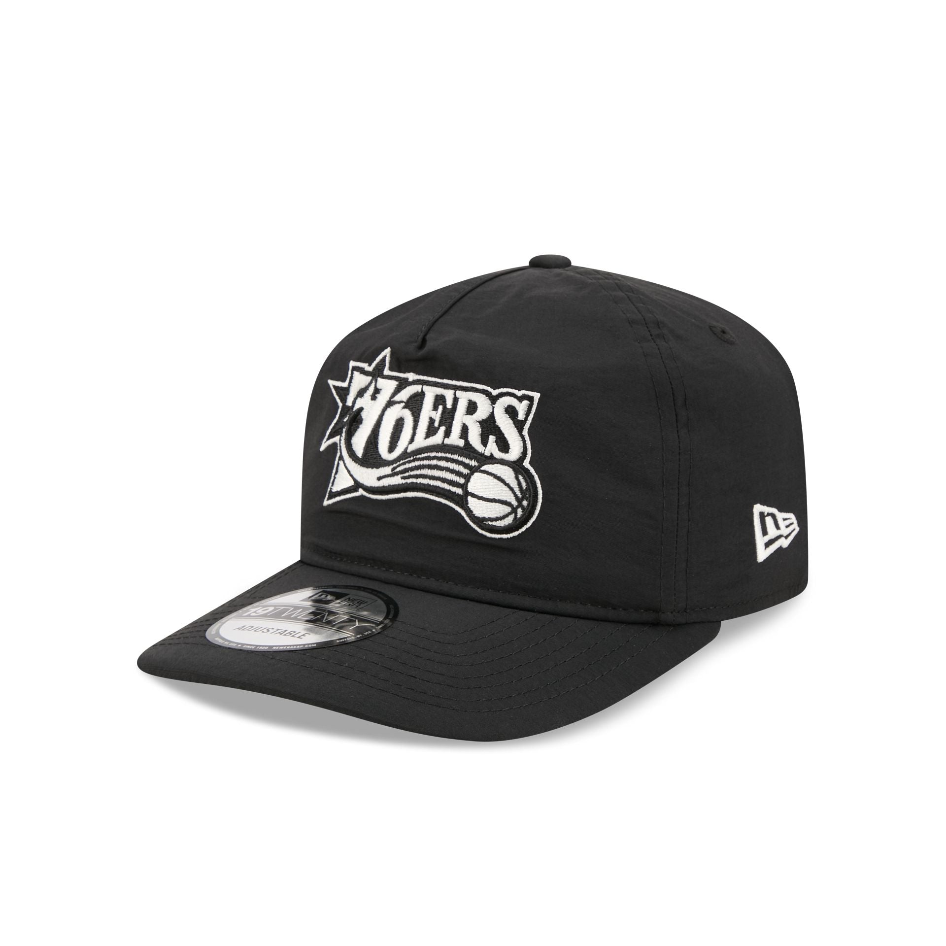 Philadelphia 76ers Black Nylon 19TWENTY Adjustable Hat – New Era Cap