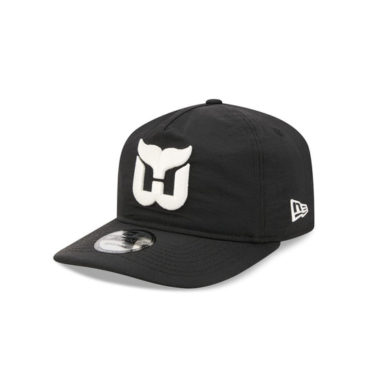Hartford Whalers Black Nylon 19TWENTY Adjustable Hat - New Era Cap
