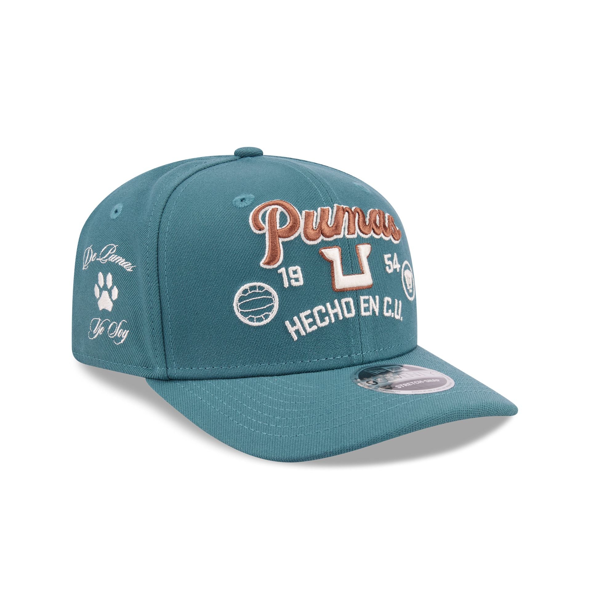 Pumas Scripts Green 9SEVENTY Stretch-Snap Hat