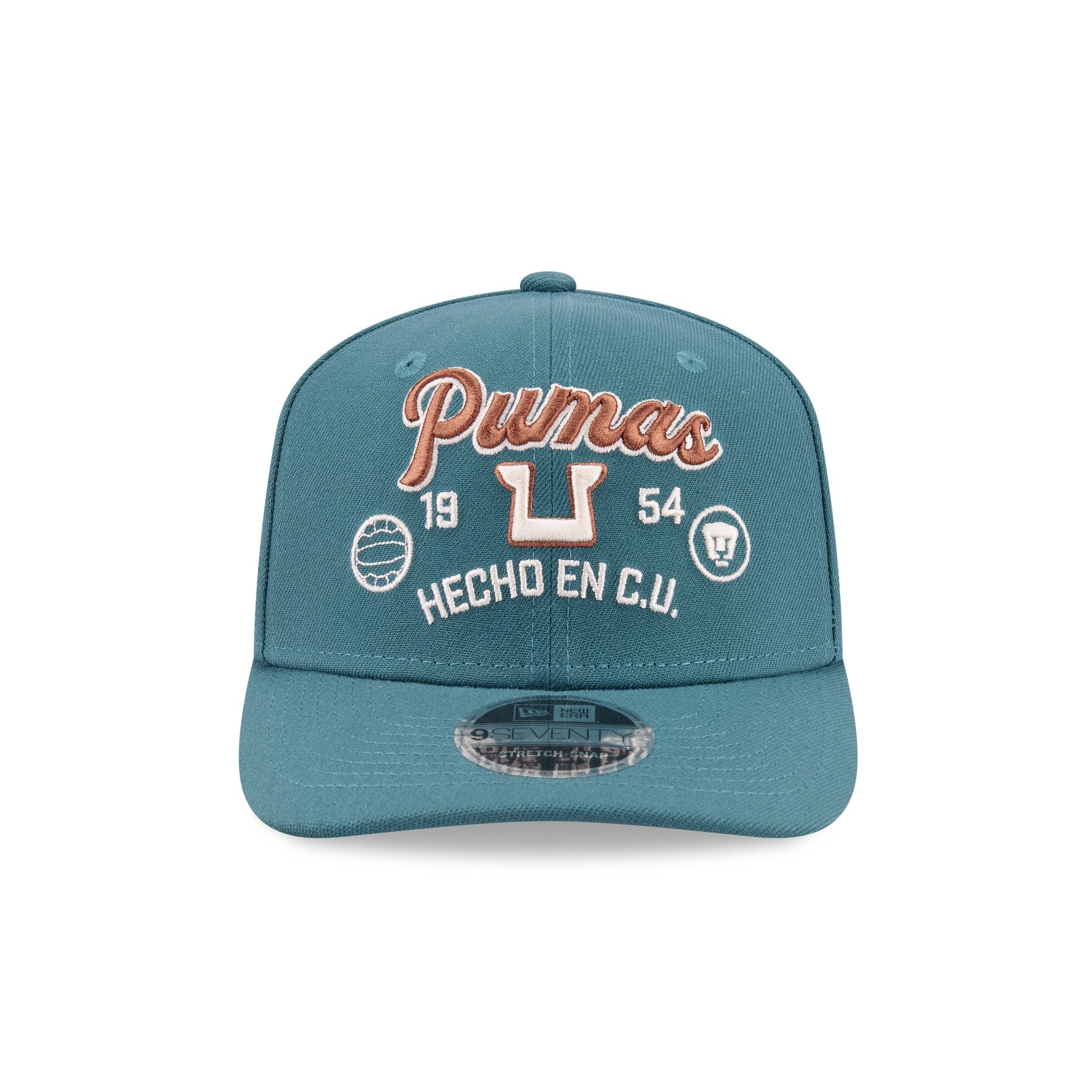 Pumas Scripts Green 9SEVENTY Stretch-Snap Hat