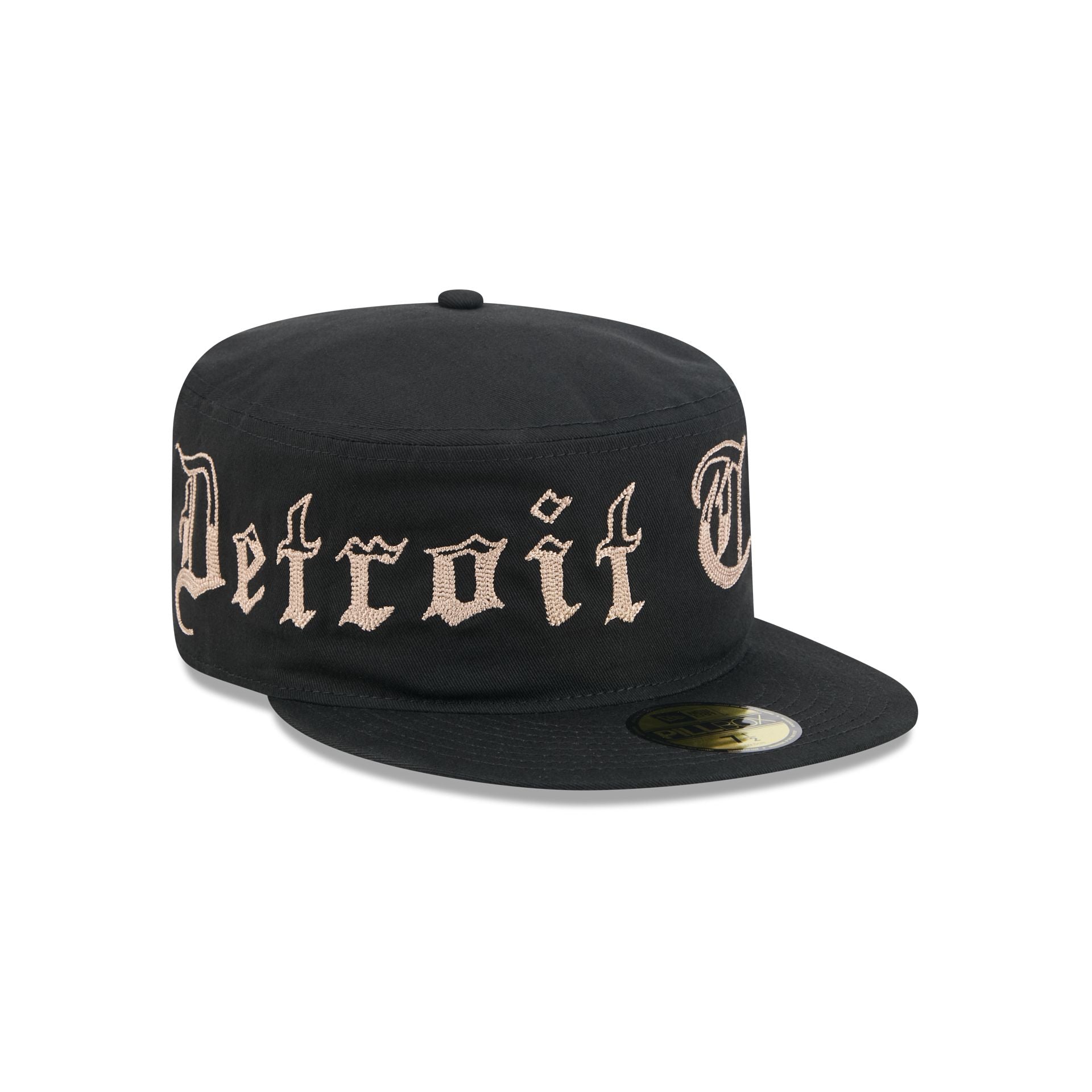 Detroit Tigers Gothic Lettering Pillbox Hat