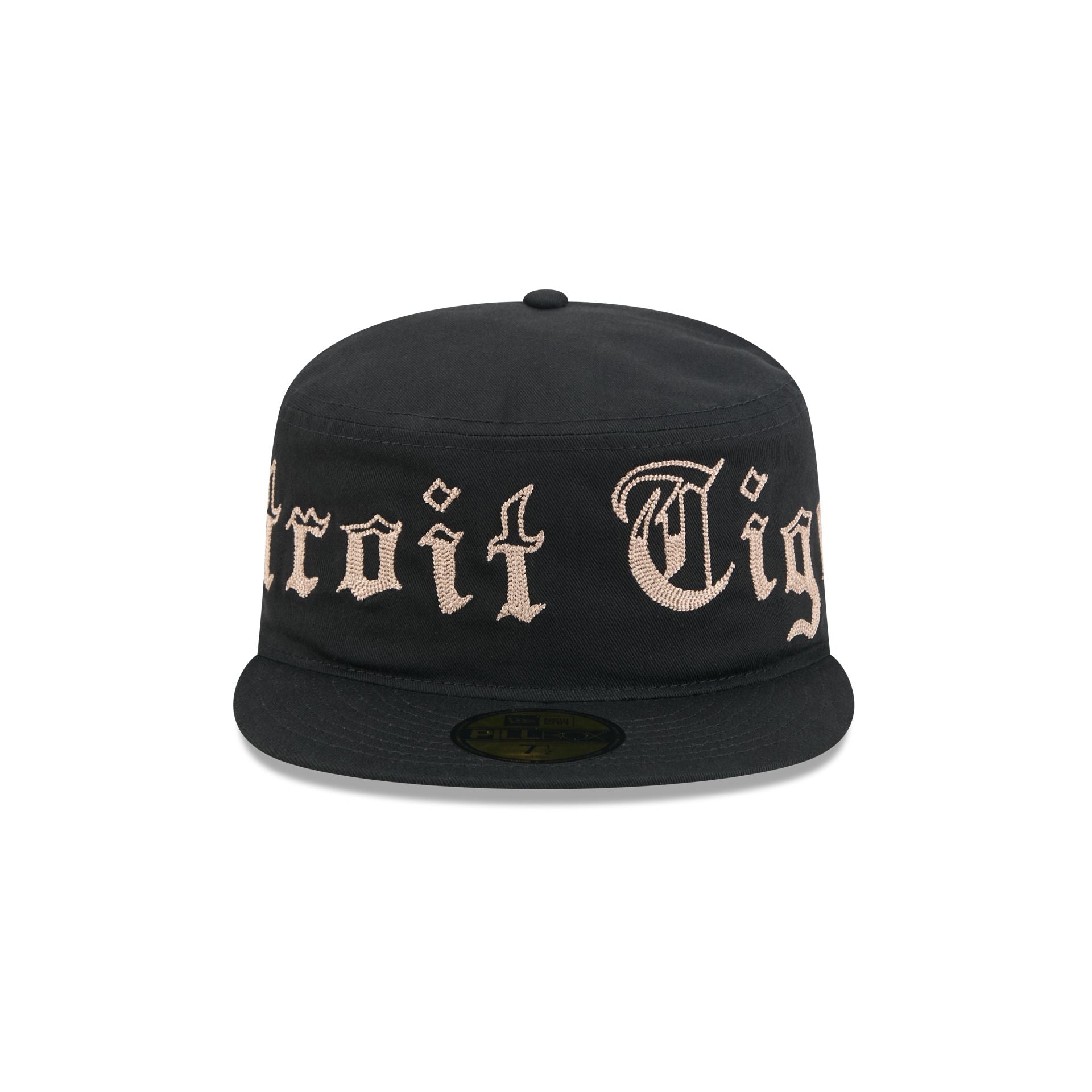 Detroit Tigers Gothic Lettering Pillbox Hat