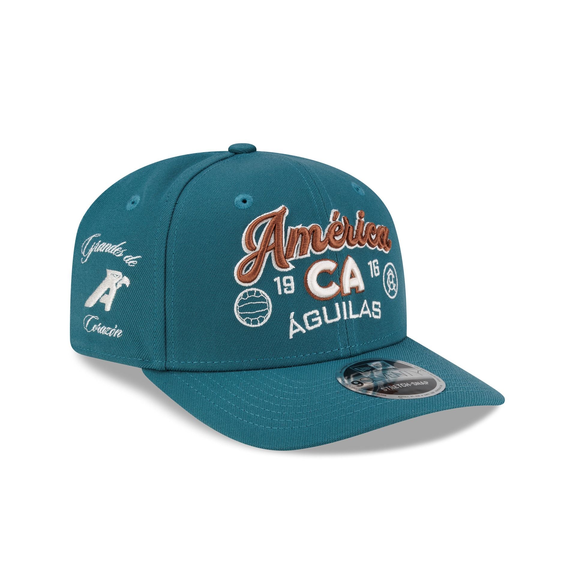 Club América Scripts Green 9SEVENTY Stretch-Snap Hat