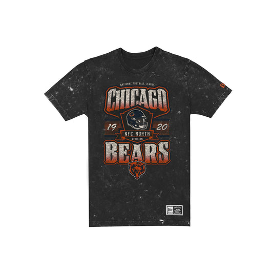 Chicago Bears Throwback Washed Graphic Black T-Shirt