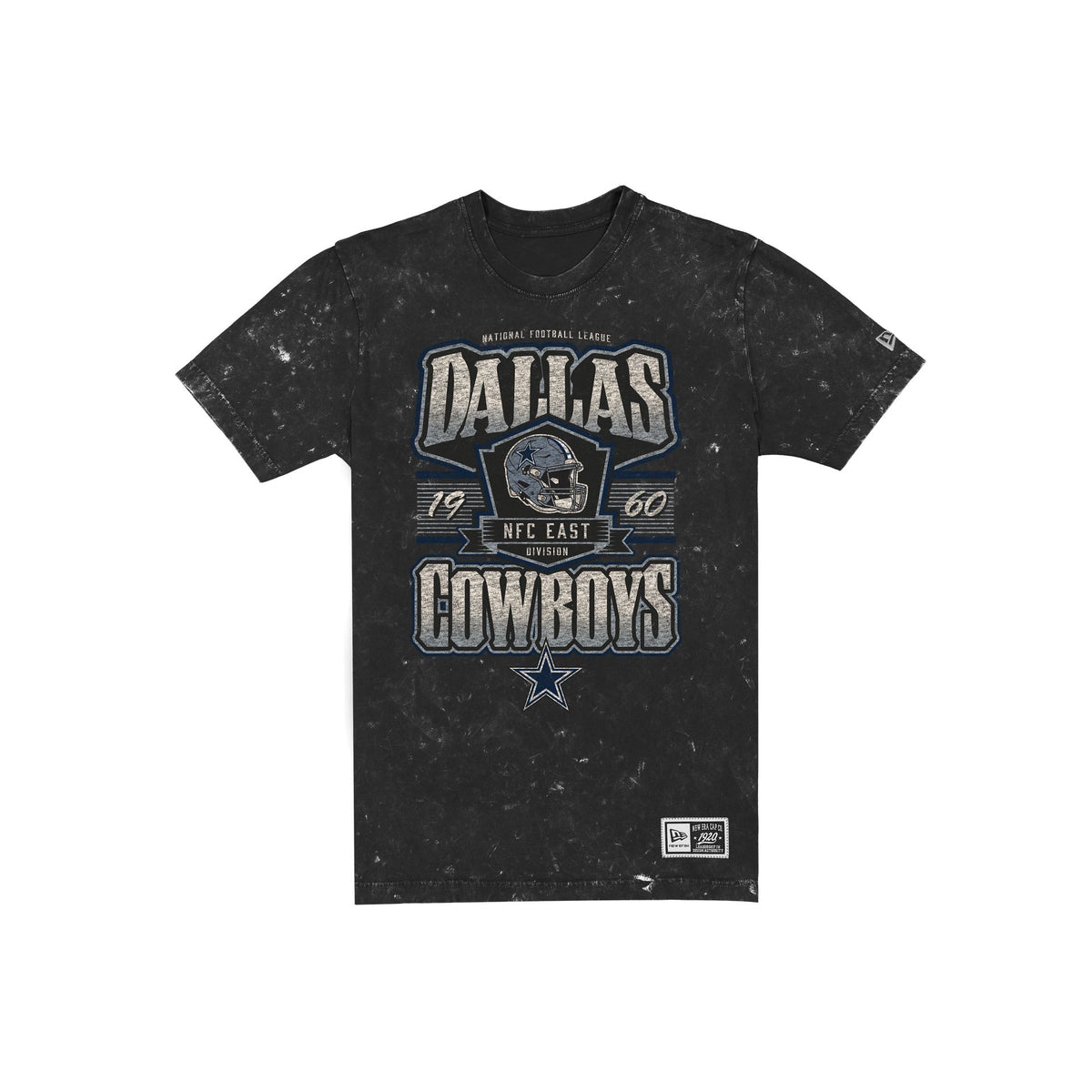 Dallas Cowboys Throwback Washed Graphic Black T-Shirt