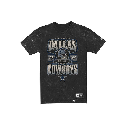 Dallas Cowboys Throwback Washed Graphic Black T-Shirt