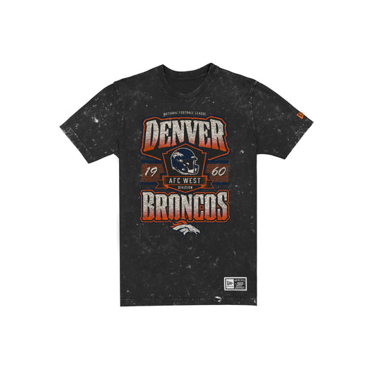 Denver Broncos Throwback Washed Graphic Black T-Shirt